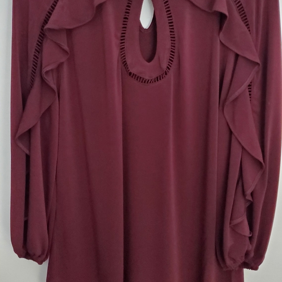 New York & Company Tops - NY&C 7th Avenue Plum Long Sleeve Shirt
